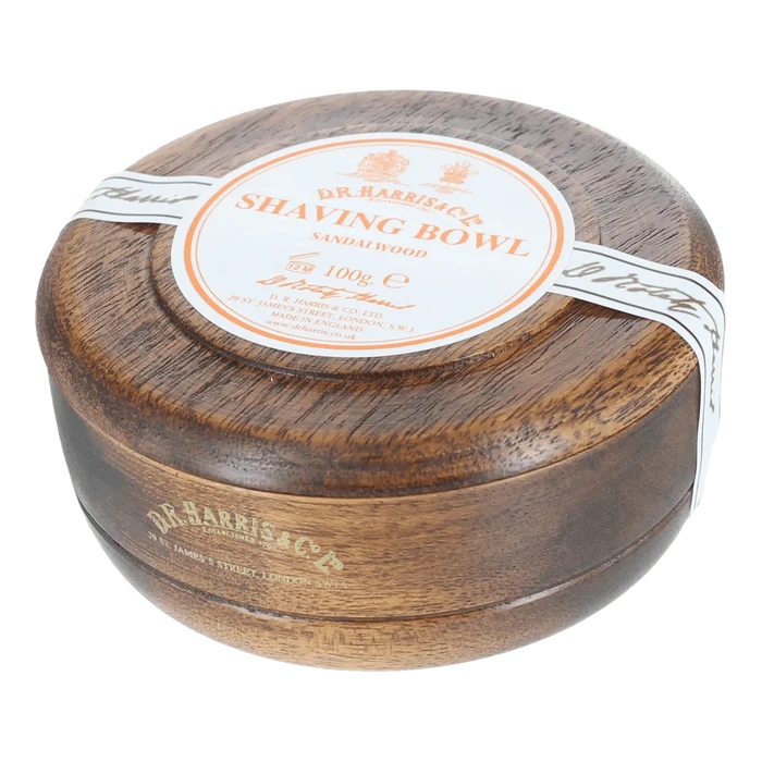 D. R. Harris barbersåpe i treskål - Sandalwood