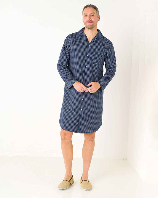 Daniel Checked Pure Cotton Nightshirt - Country Collection
