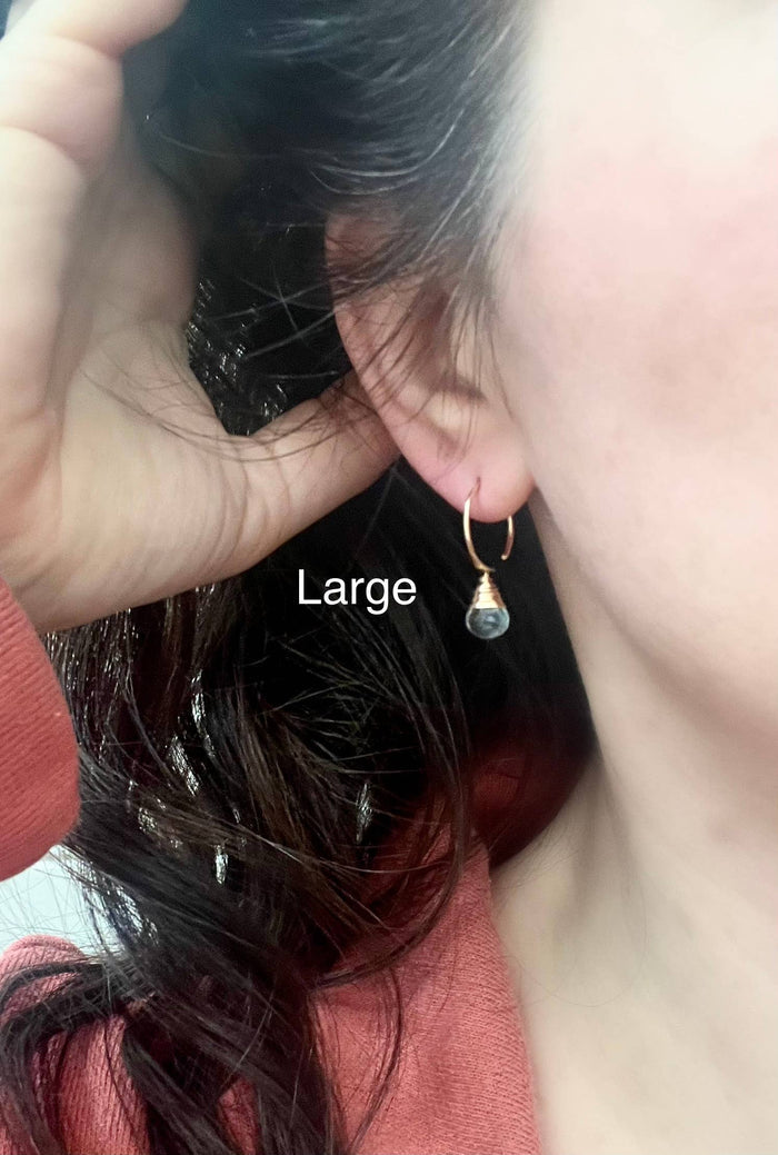 Earrings-Labradorite Dangle Hugs