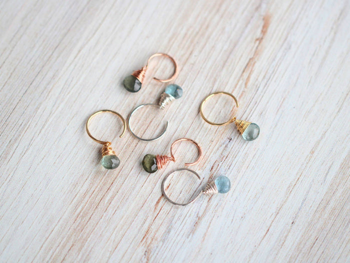 Earrings-Labradorite Dangle Hugs