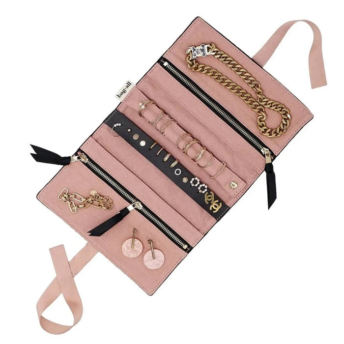 Eco Velvet Foldable Jewelry Organizer Travel Case Set
