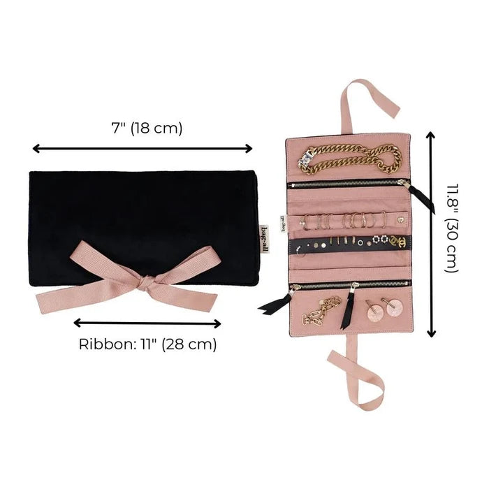 Eco Velvet Foldable Jewelry Organizer Travel Case Set