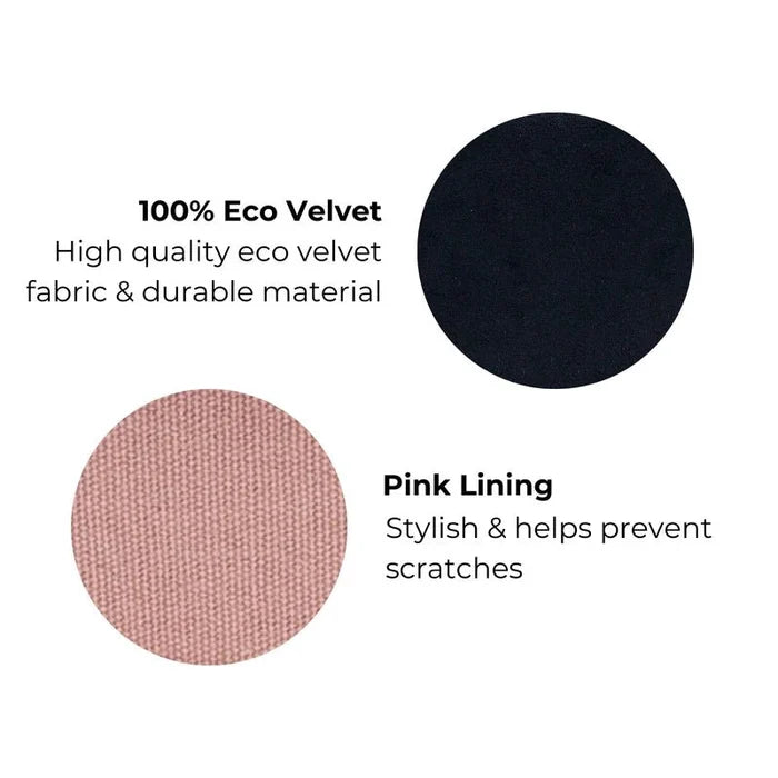 Eco Velvet Foldable Jewelry Organizer Travel Case Set
