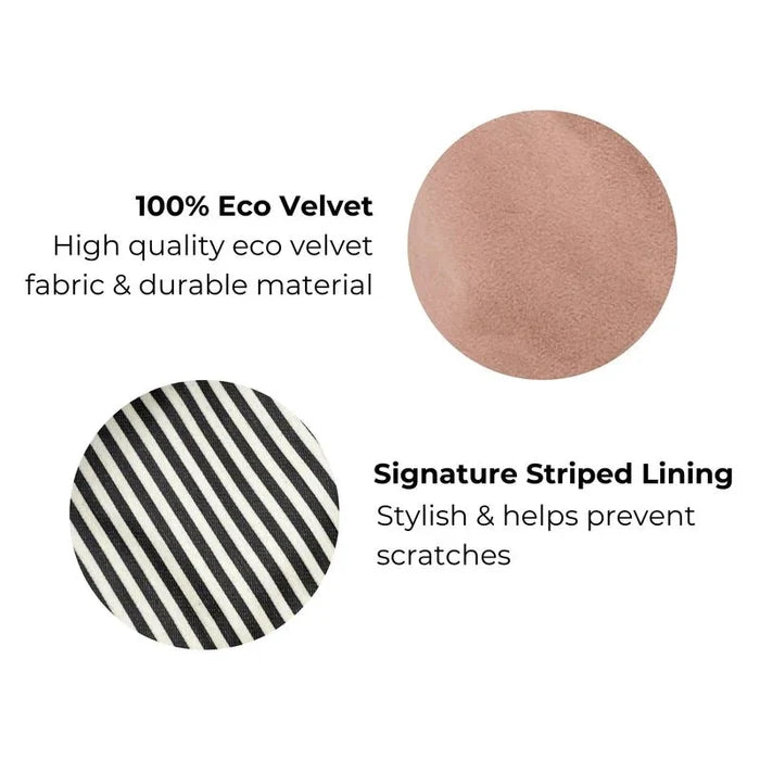 Eco Velvet Foldable Jewelry Organizer Travel Case Set