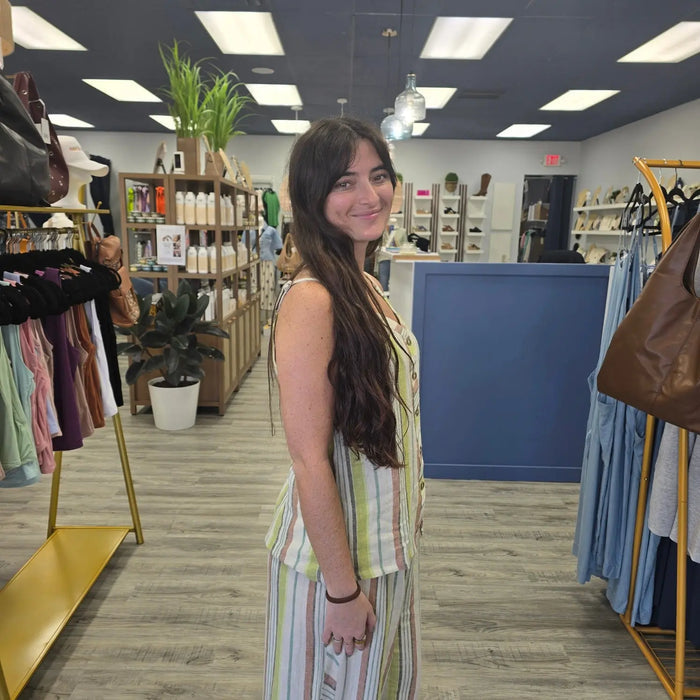 Elara Striped Cami Top Tribal