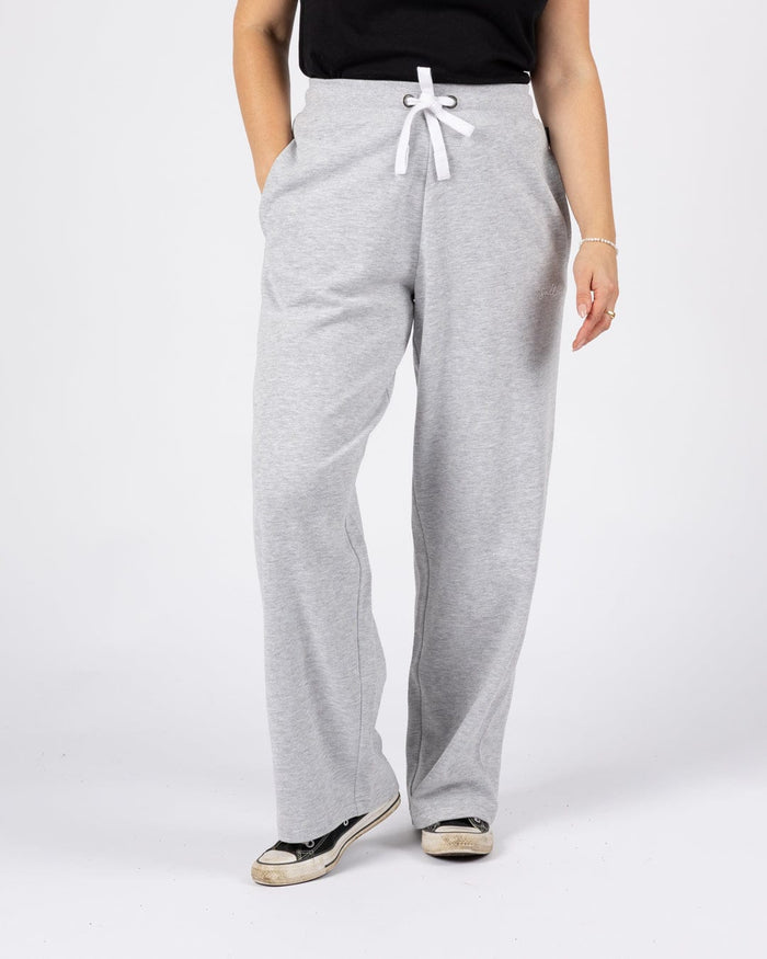 Essential Womens Joggers Wide Leg in Grey