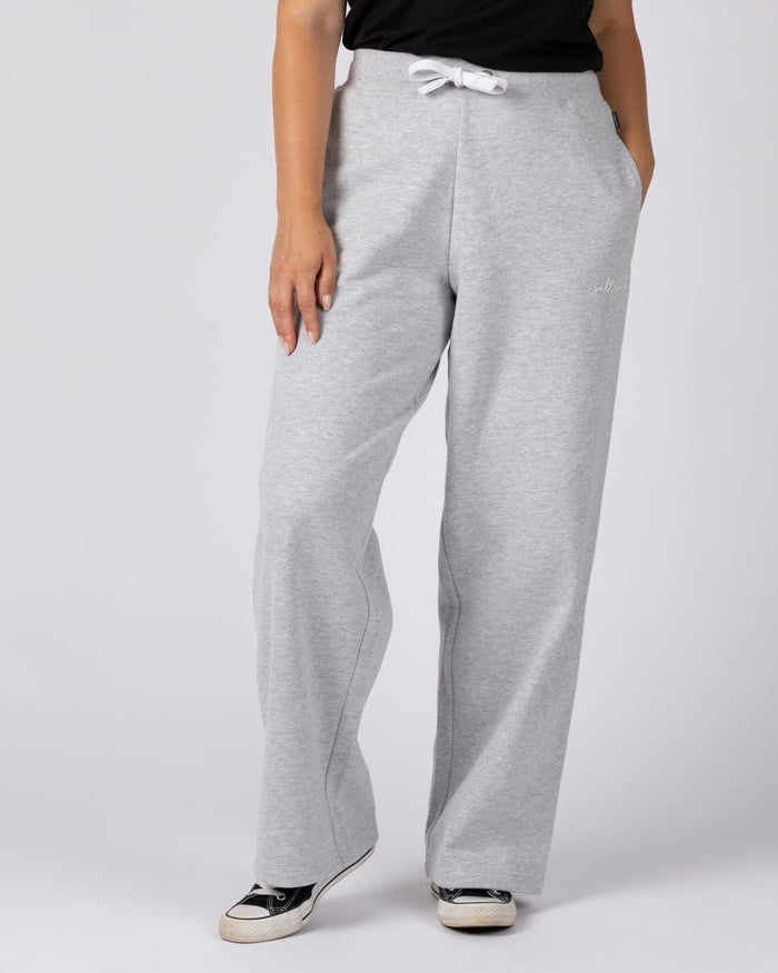 Essential Womens Joggers Wide Leg in Grey