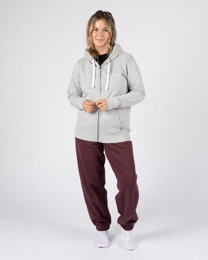 Essential Womens Zip Hoodie in Grey