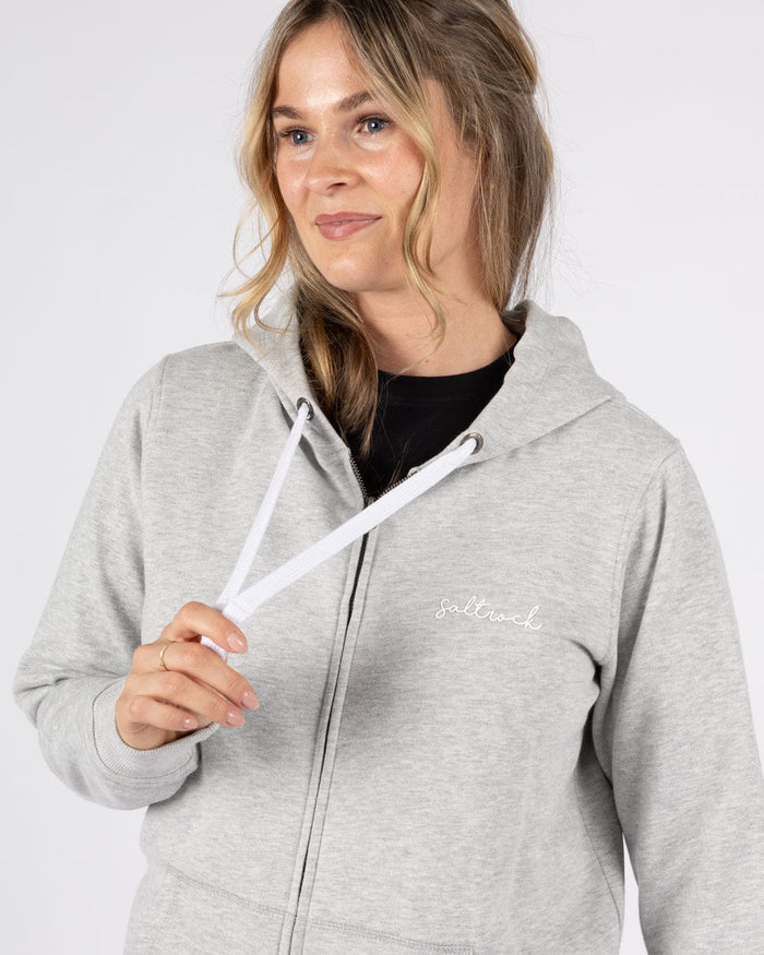 Essential Womens Zip Hoodie in Grey