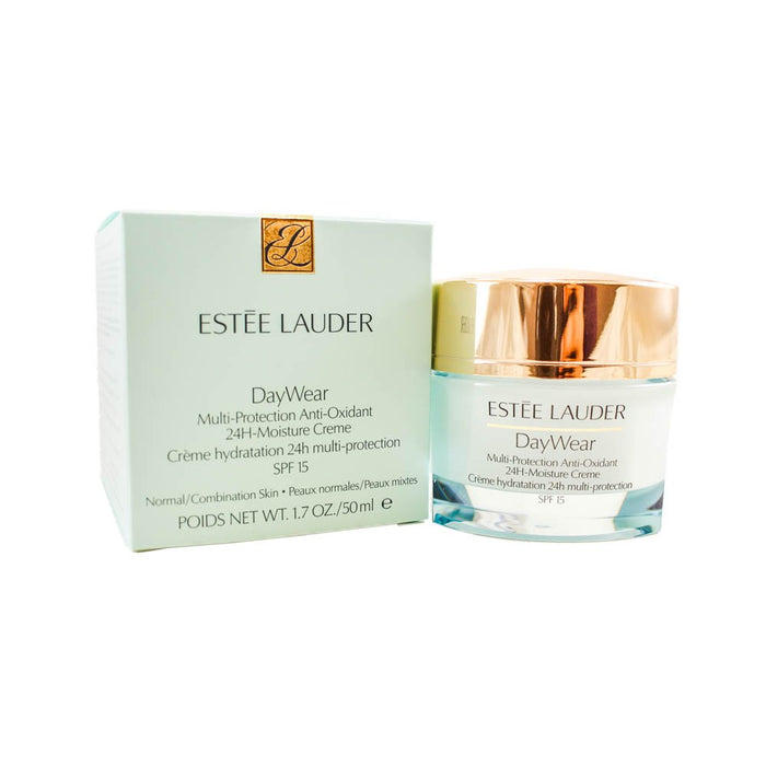 Estée Lauder DayWear Advanced Multi-Protection Anti-Oxidant Creme SPF15 for normal or combination skin, showing the jar and packaging.