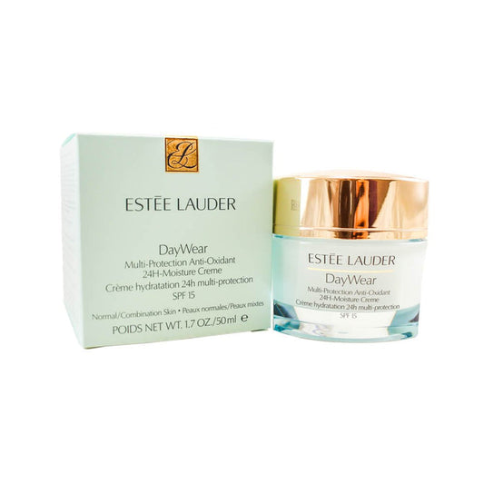 Estée Lauder DayWear Advanced Multi-Protection Anti-Oxidant Creme SPF15 for normal or combination skin, showing the jar and packaging.