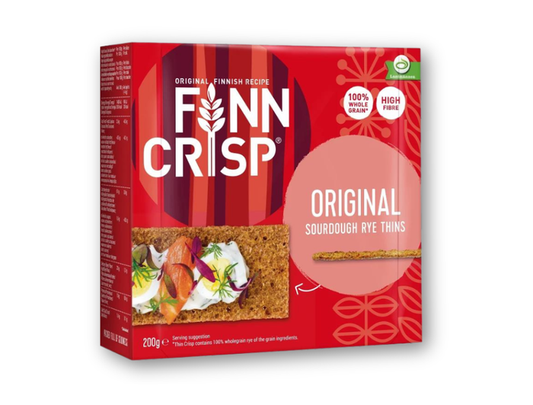 FINN CRISP Original Sourdough Rye Thins 200g (7.05 oz) – Authentic Finnish Wholegrain Rye Crispbread