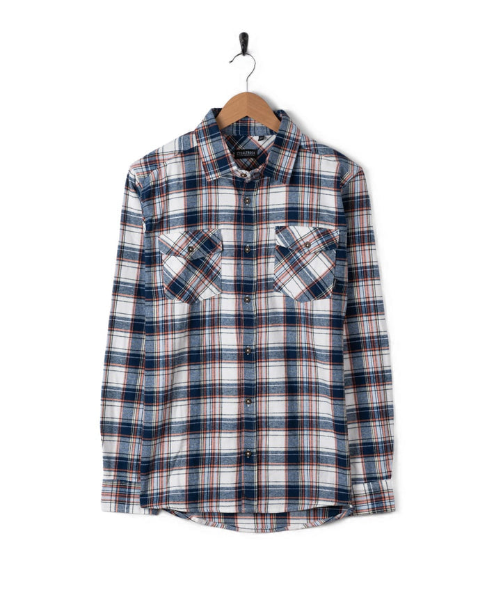 Finni Check Mens Shirt in Dark Blue