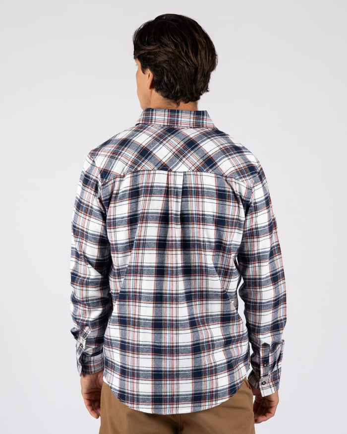 Finni Check Mens Shirt in Dark Blue
