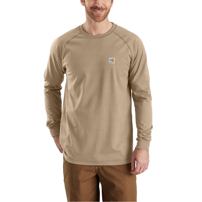FR FORCE LONG SLEEVE T-SHIRT - 250-Khaki | Carhartt 102904