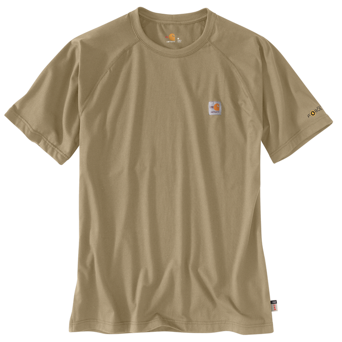 FR FORCE SHORT SLEEVE T-SHIRT - 250-Khaki | Carhartt 102903