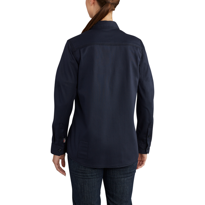FR RUGGED FLEX TWILL SHIRT - 410-Dark Navy | Carhartt 102459
