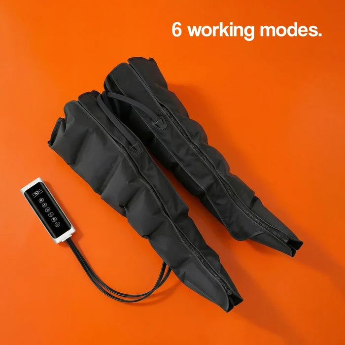 Full Leg Compression Massager featuring 6 different working modes.