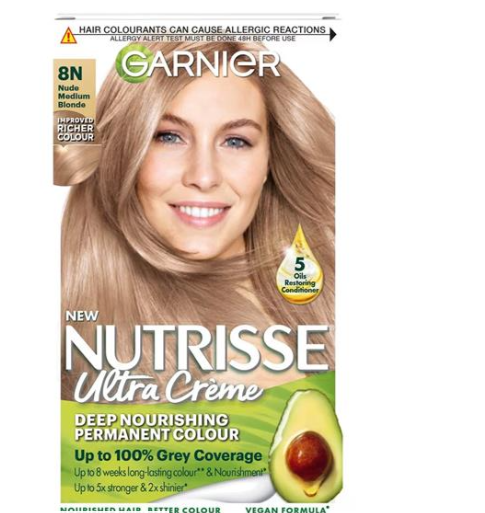 Garnier Nutrisse 8N Nude Medium Blonde Permanent Hair Dye