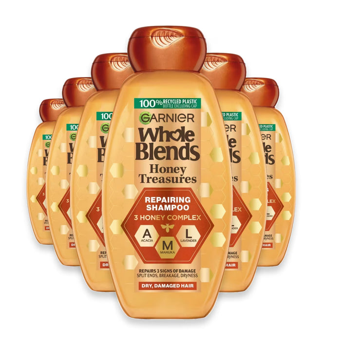 Garnier Whole Blends Honey Treasures Repairing Shampoo 12.5 oz - 6 Pack