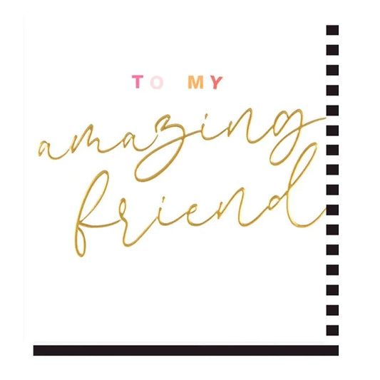 CAROLINE GARDNER Gold Calligraphy Amazing Friend Card in Kuwait - Waha Lifestyle