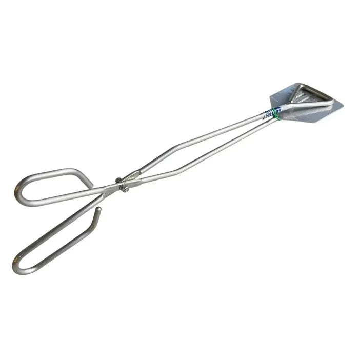 GoodNel Hamburger Tongs stainless steel 410mm braai tool with ergonomic handle and triangular paddle grip