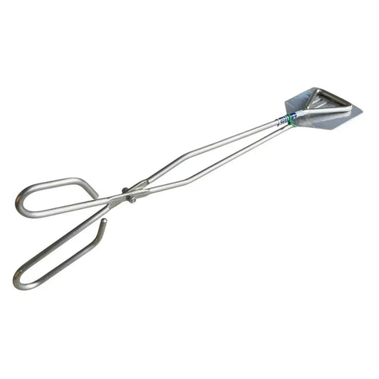 GoodNel Hamburger Tongs stainless steel 410mm braai tool with ergonomic handle and triangular paddle grip