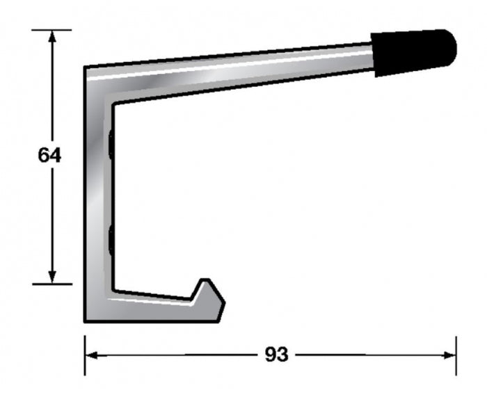 Hafele Partition Coat Hook with Bumper