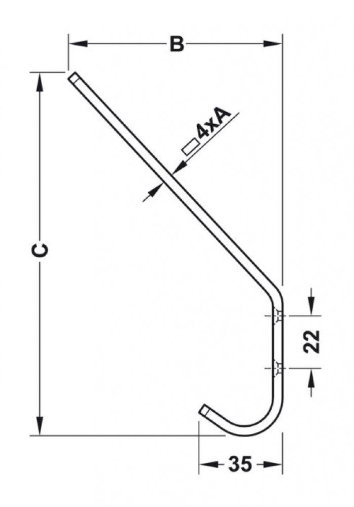 Hafele Wardrobe Dual Coat Hook