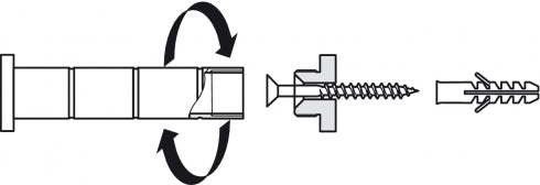 Hafele Wardrobe Hook Round