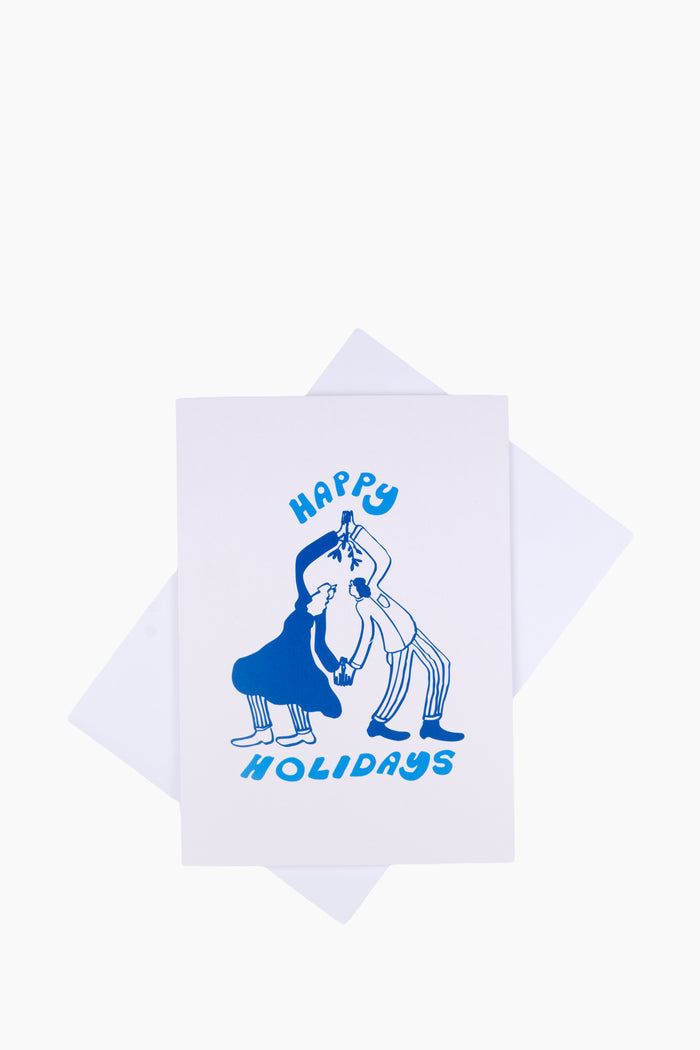 Happy Holidays Mistletoe Card