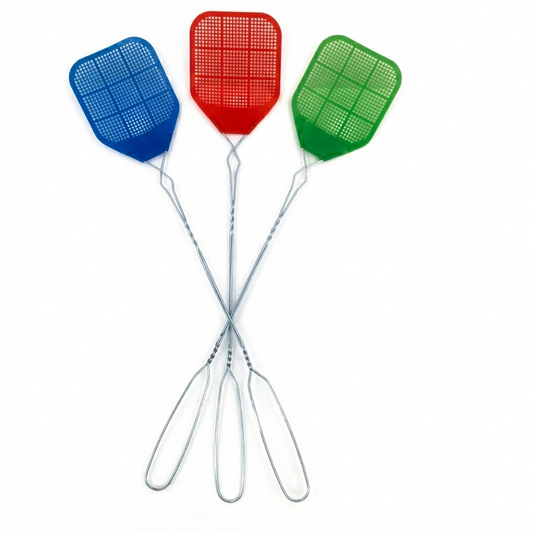 fly swatters against a white background