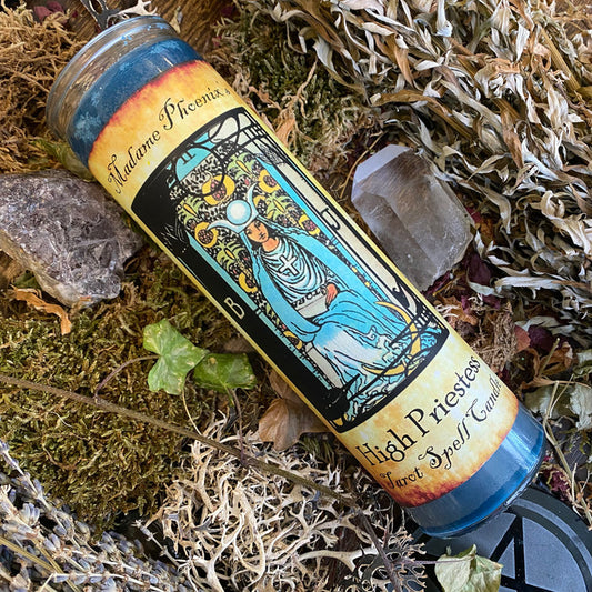 The High Priestess Tarot Magic Spell Candle