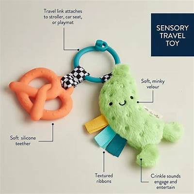 Itzy Pal Plush Pickle w/ Silicone Teether