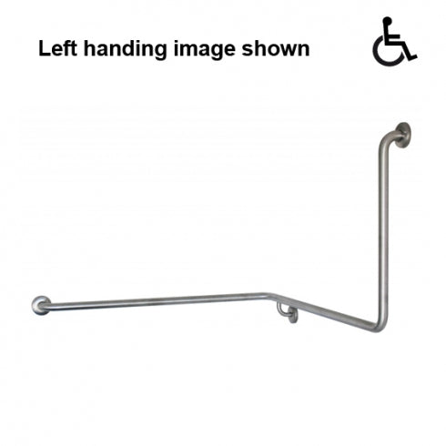 JD MACDONALD GermShield JDM-GNS-1 Toilet Grab Rail 90 Degree 1110 x 1040 x 600mm