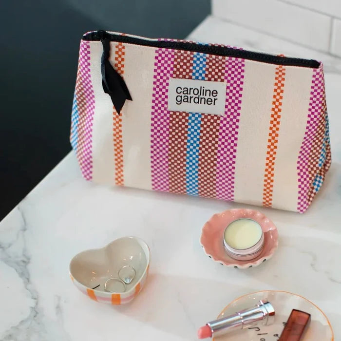 Large Coated Cotton Beauty Bag