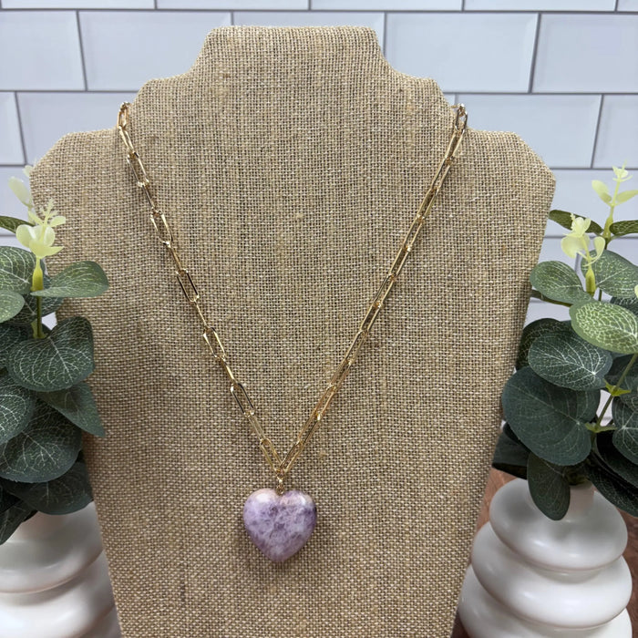 Lavender Grace Heart Necklace What's Hot