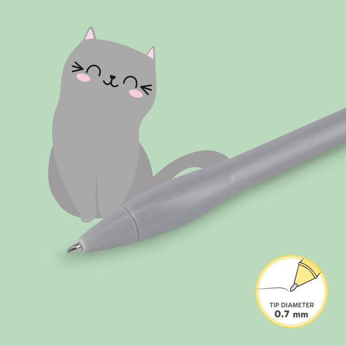 Light-up Ballpoint Pen - Kitty - Writing is Magic - Tip Diameter