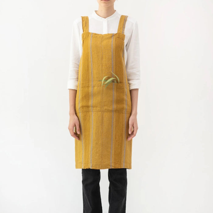 Linen Crossback Pinafore Aprons | Linen Tales