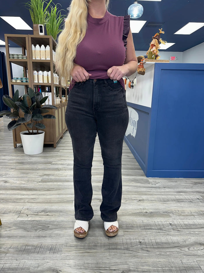 Logan Black Tummy Control Bootcut Judy Blue