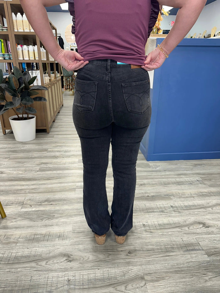 Logan Black Tummy Control Bootcut Judy Blue
