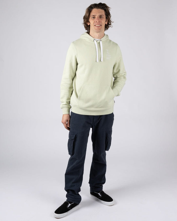 Lost Ships Mens Pop Hoodie in Light Green