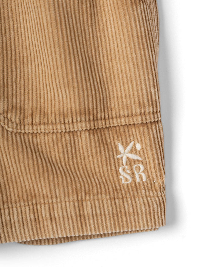 Mel Womens Cord Shorts in Brown