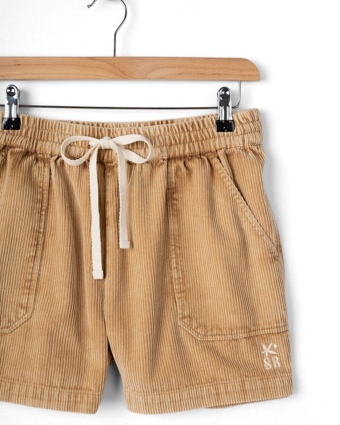 Mel Womens Cord Shorts in Brown