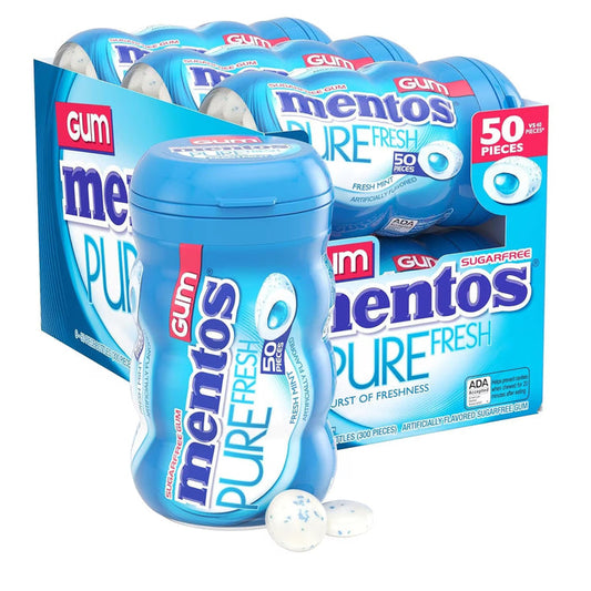 Mentos Pure Fresh Mint 50 Ct 6 Pack