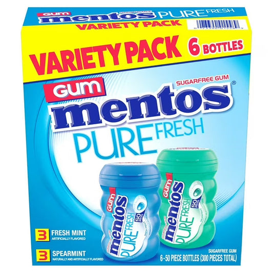 Mentos Pure Fresh Sugar-Free Gum, 50pc - 6pk