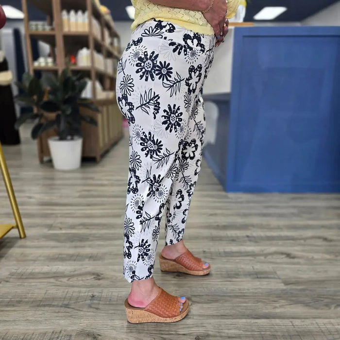 Navy Floral Pants Coco Y Club