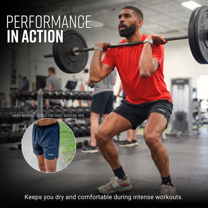 MudGear Men's 2-in-1 Training Shorts - Black