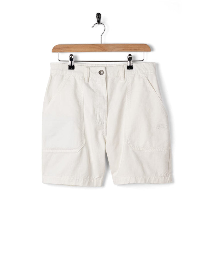 Ogden Womens Longline Chino Shorts in White