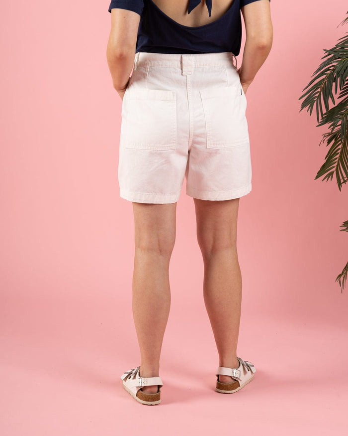 Ogden Womens Longline Chino Shorts in White